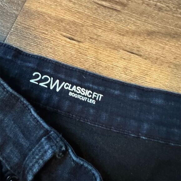 Liz Claiborne Plus Size 22W Blue Bootcut Dark Wash Jeans Western Horsegirl READ - Picture 5 of 11